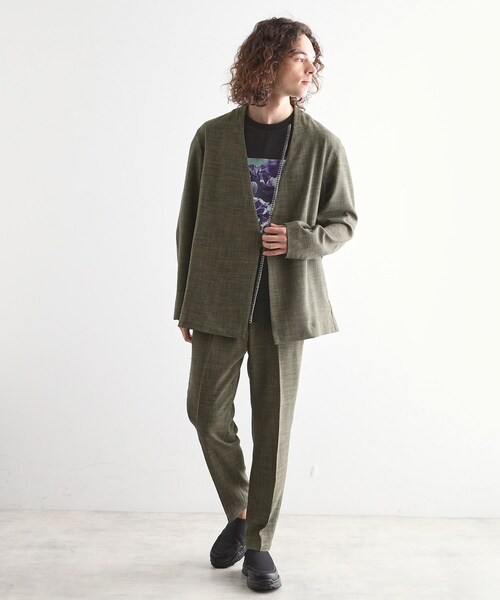 tk.TAKEO KIKUCHI（ティーケータケオキクチ）の「◆テックキャンバスノーカラージャケット（ノーカラージャケット・メンズ・ブラック/オリーブ/ベージュ・01/02/03/04）」の17枚目の写真