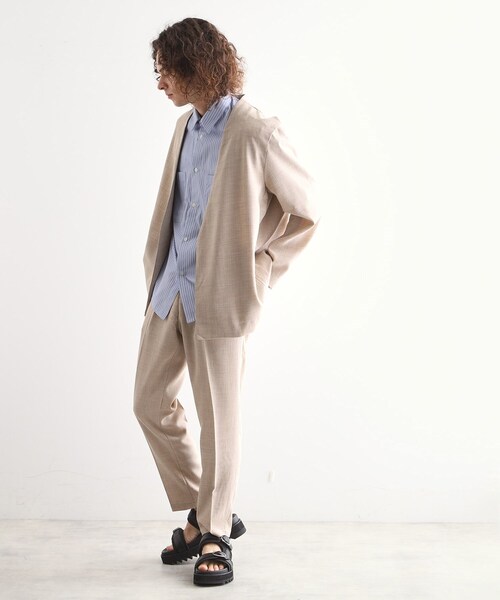 tk.TAKEO KIKUCHI（ティーケータケオキクチ）の「◆テックキャンバスノーカラージャケット（ノーカラージャケット・メンズ・ブラック/オリーブ/ベージュ・01/02/03/04）」の13枚目の写真