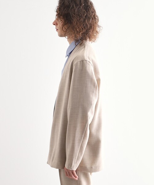 tk.TAKEO KIKUCHI（ティーケータケオキクチ）の「◆テックキャンバスノーカラージャケット（ノーカラージャケット・メンズ・ブラック/オリーブ/ベージュ・01/02/03/04）」の10枚目の写真