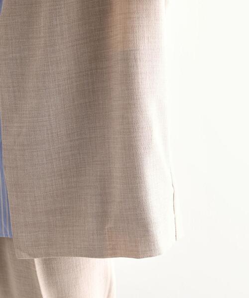 tk.TAKEO KIKUCHI（ティーケータケオキクチ）の「◆テックキャンバスノーカラージャケット（ノーカラージャケット・メンズ・ブラック/オリーブ/ベージュ・01/02/03/04）」の6枚目の写真