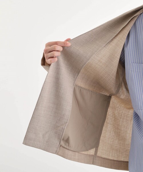 tk.TAKEO KIKUCHI（ティーケータケオキクチ）の「◆テックキャンバスノーカラージャケット（ノーカラージャケット・メンズ・ブラック/オリーブ/ベージュ・01/02/03/04）」の4枚目の写真