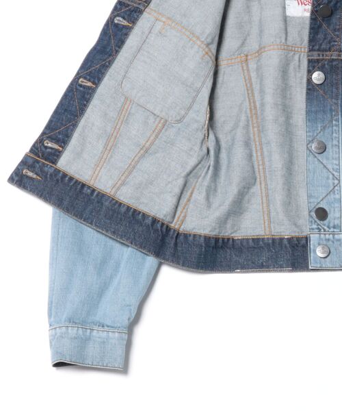 【Vivienne Westwood】 グラデーションデニム タックジャケット グラデーションデニム タックギャザージャケット(ブラック