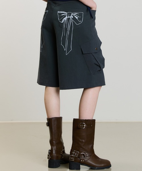 LUVISTRUE(ラヴイズトゥルー)の「SM RIBBON PANTS(その他パンツ・レディース・チャコール/ホワイト/ブラック・FREE)」の3枚目の写真