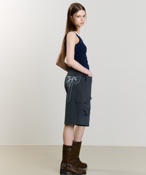 LUVISTRUE(ラヴイズトゥルー)の「SM RIBBON PANTS(その他パンツ・レディース・チャコール/ホワイト/ブラック・FREE)」の9枚目の写真