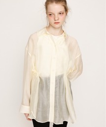 SLY シアーブラウス SLY | SHEER TUCKED シャツ (シャツ・ブラウス ) |SHEL'TTER