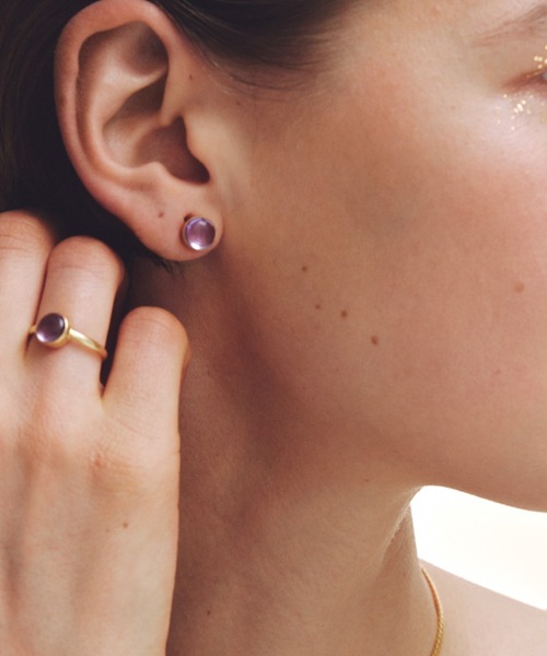 les bonbon(ルボンボン)の「【les bonbon】aura round pierce/オーラ ラウンド ピアス(ピアス(両耳用)・レディース・グリーン/イエロー/パープル系・FREE)」の2枚目の写真