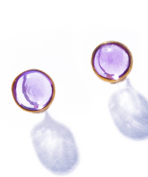 les bonbon(ルボンボン)の「【les bonbon】aura round pierce/オーラ ラウンド ピアス(ピアス(両耳用)・レディース・グリーン/イエロー/パープル系・FREE)」の10枚目の写真