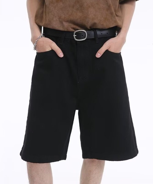 MGV(エムジーヴィー)の「ベーシックデニムハーフパンツ(デニムパンツ・メンズ・ブラック/ライトブルー/ブルー・MEDIUM/LARGE/X-LARGE)」の1枚目の写真