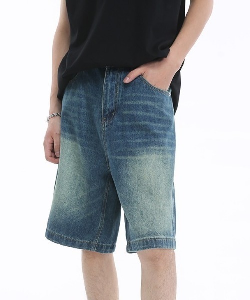 MGV(エムジーヴィー)の「ベーシックデニムハーフパンツ(デニムパンツ・メンズ・ブラック/ライトブルー/ブルー・MEDIUM/LARGE/X-LARGE)」の11枚目の写真