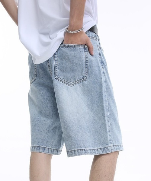 MGV(エムジーヴィー)の「ベーシックデニムハーフパンツ(デニムパンツ・メンズ・ブラック/ライトブルー/ブルー・MEDIUM/LARGE/X-LARGE)」の5枚目の写真
