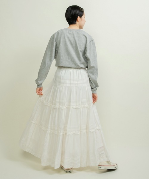 CHILD WOMAN(チャイルドウーマン)の「☆16/-天竺 秋を待つ犬プリント ロンT(Tシャツ/カットソー・レディース・グレー/ホワイト・FREE)」の19枚目の写真