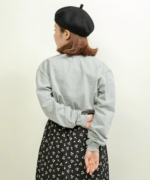 CHILD WOMAN(チャイルドウーマン)の「☆16/-天竺 秋を待つ犬プリント ロンT(Tシャツ/カットソー・レディース・グレー/ホワイト・FREE)」の8枚目の写真