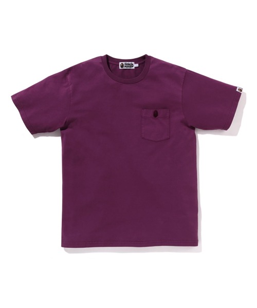 A BATHING APE(アベイシングエイプ)の「GAEMENT DYE ONE POINT POCKET TEE(Tシャツ/カットソー・メンズ・アイボリー/ブラック/パープル/オレンジ・LARGE/X-LARGE/SMALL/MEDIUM/XX-LARGE/XXX-LARGE)」の4枚目の写真