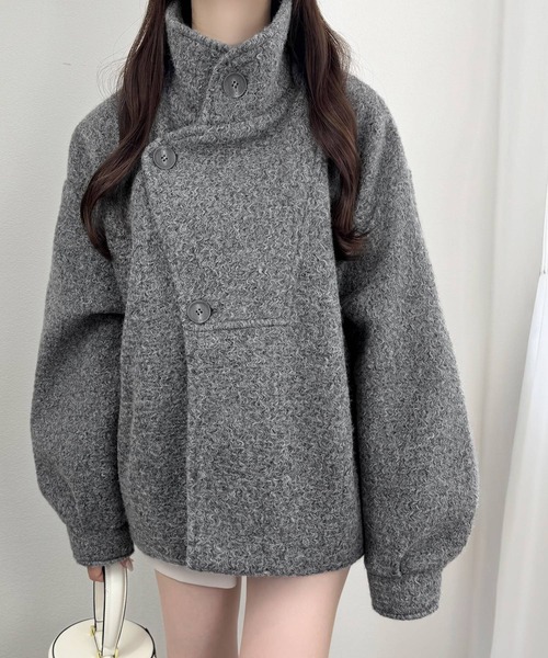 セール】【mily bilet】コクーンで魅せる。ウールライクリングニット