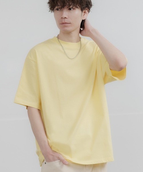 improves(インプローブス)の「シルキータッチ クルーネック 半袖Tシャツ(Tシャツ/カットソー・メンズ・グレイッシュベージュ/サックスブルー/ブラック/チャコール/イエロー/ホワイト・MEDIUM/LARGE)」の6枚目の写真