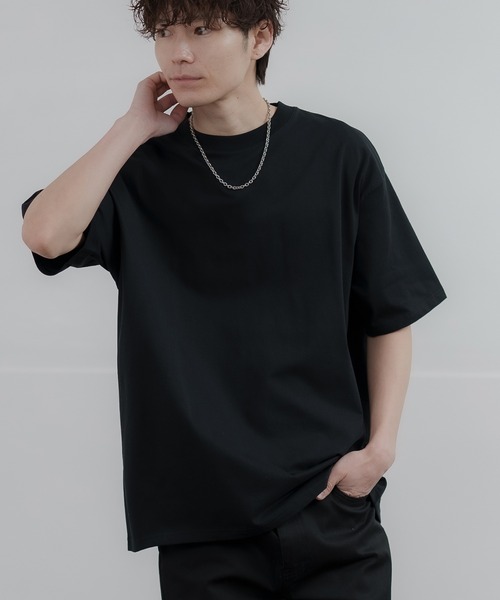 improves(インプローブス)の「シルキータッチ クルーネック 半袖Tシャツ(Tシャツ/カットソー・メンズ・グレイッシュベージュ/サックスブルー/ブラック/チャコール/イエロー/ホワイト・MEDIUM/LARGE)」の2枚目の写真