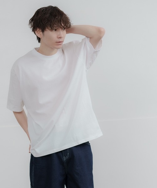 improves(インプローブス)の「シルキータッチ クルーネック 半袖Tシャツ(Tシャツ/カットソー・メンズ・グレイッシュベージュ/サックスブルー/ブラック/チャコール/イエロー/ホワイト・MEDIUM/LARGE)」の9枚目の写真
