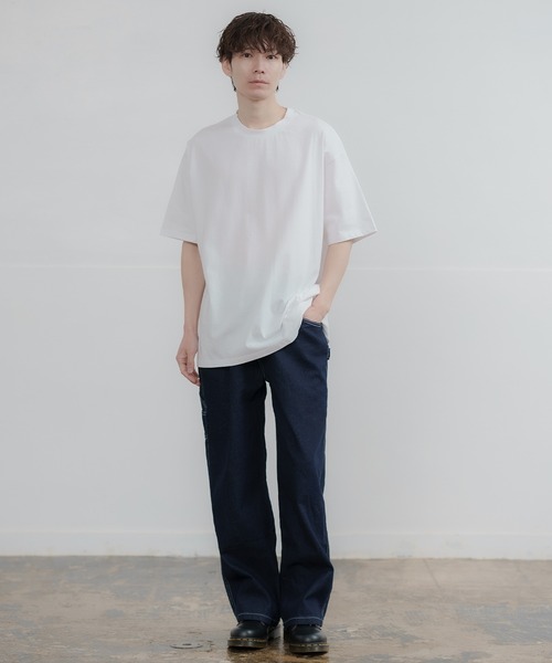 improves(インプローブス)の「シルキータッチ クルーネック 半袖Tシャツ(Tシャツ/カットソー・メンズ・グレイッシュベージュ/サックスブルー/ブラック/チャコール/イエロー/ホワイト・MEDIUM/LARGE)」の10枚目の写真