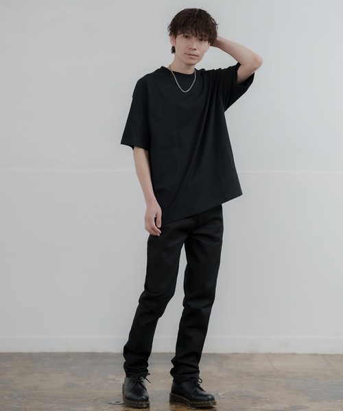 improves(インプローブス)の「シルキータッチ クルーネック 半袖Tシャツ(Tシャツ/カットソー・メンズ・グレイッシュベージュ/サックスブルー/ブラック/チャコール/イエロー/ホワイト・MEDIUM/LARGE)」の14枚目の写真