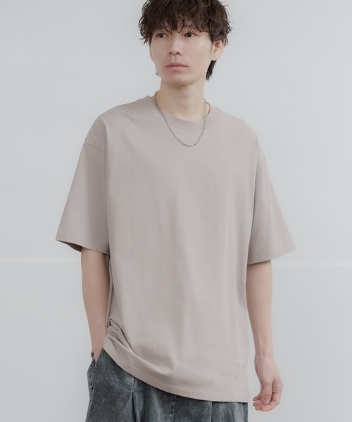 improves(インプローブス)の「シルキータッチ クルーネック 半袖Tシャツ(Tシャツ/カットソー・メンズ・グレイッシュベージュ/サックスブルー/ブラック/チャコール/イエロー/ホワイト・MEDIUM/LARGE)」の18枚目の写真
