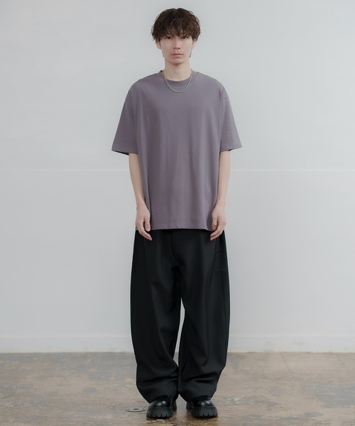 improves(インプローブス)の「シルキータッチ クルーネック 半袖Tシャツ(Tシャツ/カットソー・メンズ・グレイッシュベージュ/サックスブルー/ブラック/チャコール/イエロー/ホワイト・MEDIUM/LARGE)」の17枚目の写真