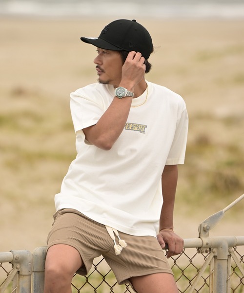 #Re:room（リルーム）の「デゼルトロゴプリントTシャツ（Tシャツ/カットソー・メンズ・ブラウン/オフホワイト/サックスブルー・M-L/S-M/L-XL）」の11枚目の写真