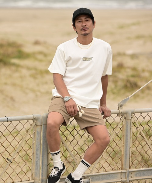 #Re:room（リルーム）の「デゼルトロゴプリントTシャツ（Tシャツ/カットソー・メンズ・ブラウン/オフホワイト/サックスブルー・M-L/S-M/L-XL）」の10枚目の写真