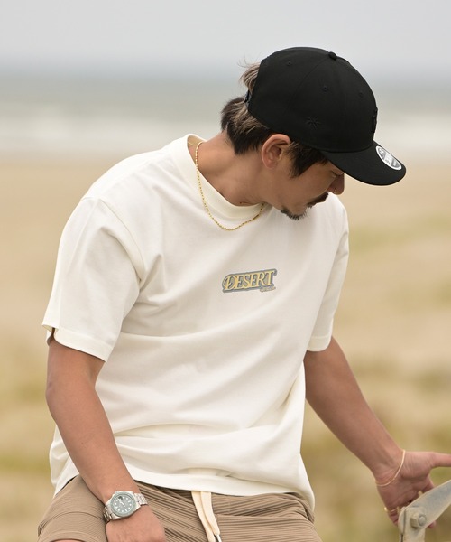 #Re:room（リルーム）の「デゼルトロゴプリントTシャツ（Tシャツ/カットソー・メンズ・ブラウン/オフホワイト/サックスブルー・M-L/S-M/L-XL）」の12枚目の写真