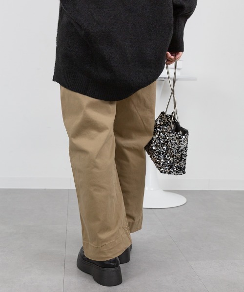 RCD(アールシーディー)の「カラーツイルワイドパンツ(その他パンツ・レディース・ベージュ/ブラック/カーキ・M/L/LL/3L/4L)」の16枚目の写真