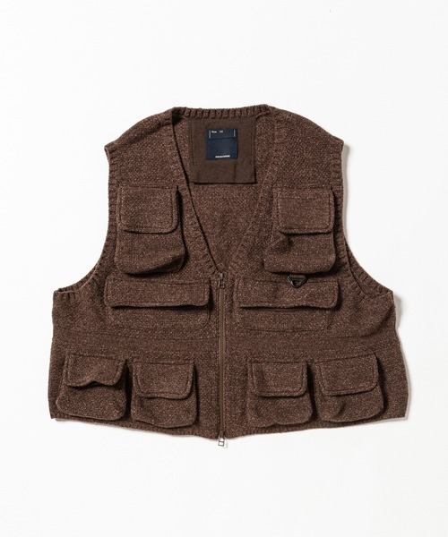 ミーンズワイル meanswhile ［過剰収納力］ニットラゲッジベスト Knit Luggage Vest（ベスト）｜meanswhile（ミーンズワイル）の
