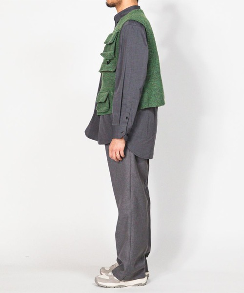 meanswhile(ミーンズワイル)の「Knit Luggage Vest(ベスト・メンズ・スミクロ/ブラウン・3(L)/2(M))」の14枚目の写真