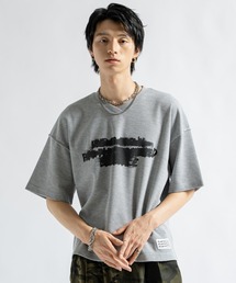 Tシャツ・カットソー teket Plan Tee 5JH1177 ツアーグラフィックデザイン ルーズ半袖Tシャツ MONO-MART│MONO