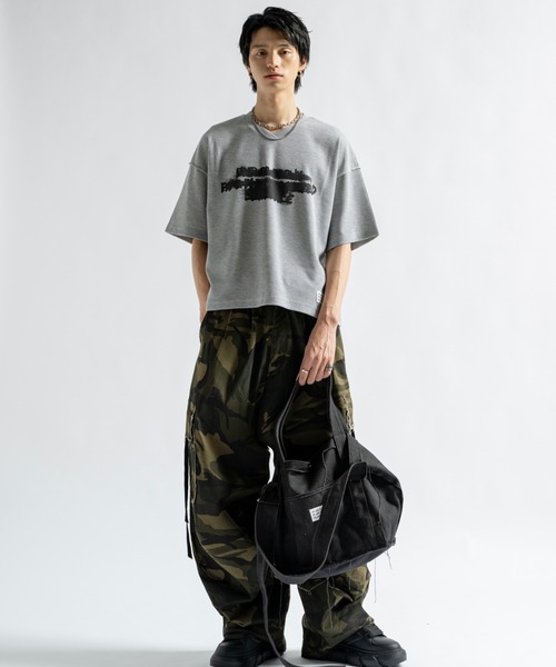セール】Vintage Design Graphic Thermal V-neck Tee