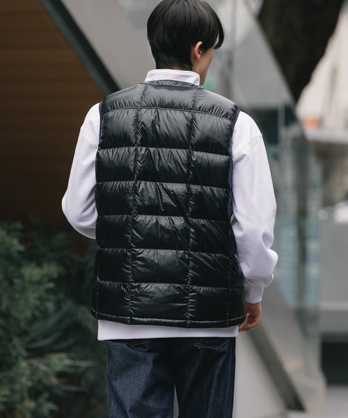 セール】and wander/アンドワンダー diamond stitch down vest ダウン
