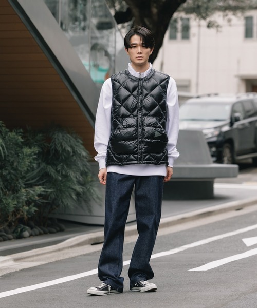 and wander(アンドワンダー)の「and wander/アンドワンダー diamond stitch down vest ダウンベスト キルティングベスト(ダウンベスト・レディース・ブラック・L)」の17枚目の写真