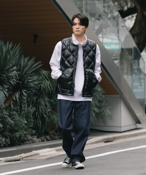 and wander(アンドワンダー)の「and wander/アンドワンダー diamond stitch down vest ダウンベスト キルティングベスト(ダウンベスト・レディース・ブラック・L)」の18枚目の写真