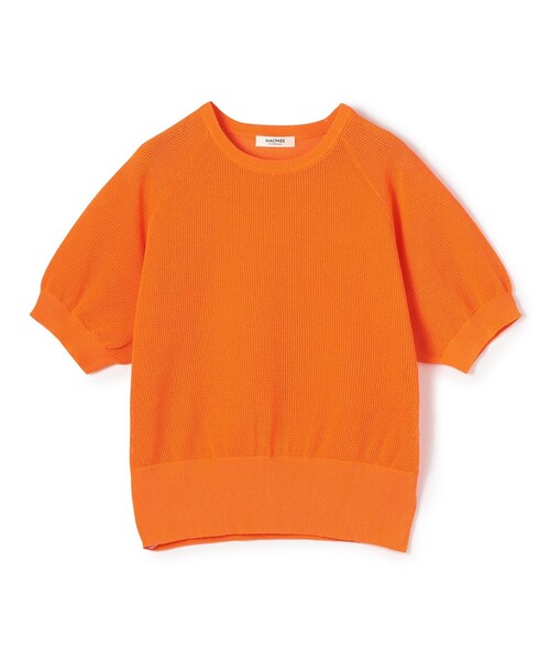 MACPHEE(マカフィー)の「コットンメッシュ ハーフスリーブプルオーバー(ニット/セーター・レディース・シルバー/ネイビー/オレンジ・S)」の3枚目の写真