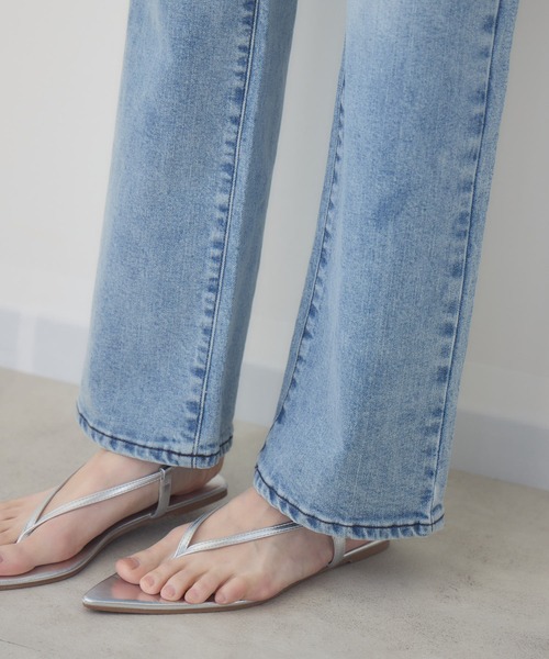 meeny miny（ミーニーマイニー）の「【meeny miny】【インフルエンサーmidopeiコラボ】”美痩せ”ハイウエストデニム（デニムパンツ・レディース・ブルー/ライトブルー・X-SMALL/SMALL/MEDIUM/LARGE）」の3枚目の写真