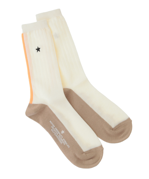 CONVERSE TOKYO（コンバーストウキョウ）の「STAR★ NEON LINE SOX（ソックス/靴下・レディース・ブラック/オフホワイト/グレー・1/3）」の2枚目の写真