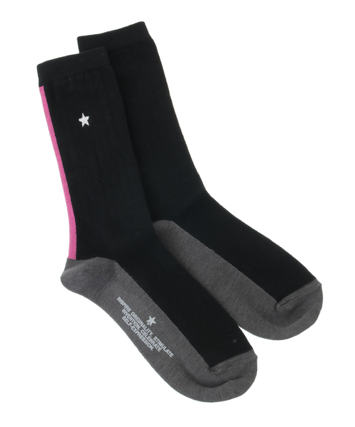 CONVERSE TOKYO（コンバーストウキョウ）の「STAR★ NEON LINE SOX（ソックス/靴下・レディース・ブラック/オフホワイト/グレー・1/3）」の3枚目の写真