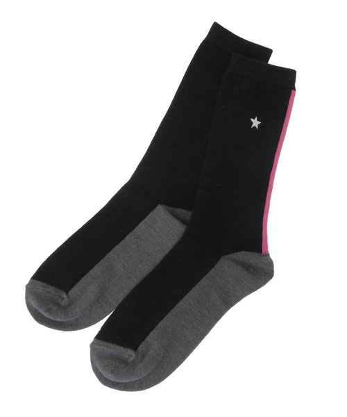 CONVERSE TOKYO（コンバーストウキョウ）の「STAR★ NEON LINE SOX（ソックス/靴下・レディース・ブラック/オフホワイト/グレー・1/3）」の8枚目の写真