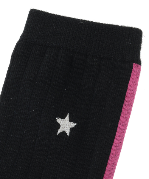 CONVERSE TOKYO（コンバーストウキョウ）の「STAR★ NEON LINE SOX（ソックス/靴下・レディース・ブラック/オフホワイト/グレー・1/3）」の7枚目の写真