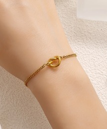 yu-ka(ユーカ)のYU-KA:ノットデザインシンプルブレスレット knot design simple bracelet(ブレスレット)