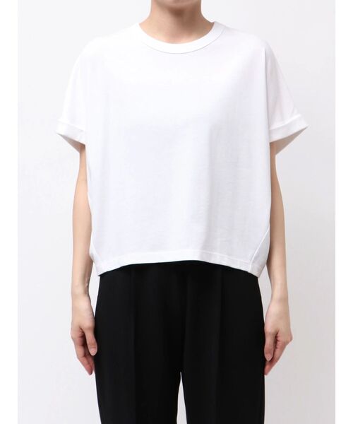 ELENDEEK（エレンディーク）の「ロールアップTカットソー【速乾/汗シミ防止】（Tシャツ/カットソー・レディース・ボルドー/オフホワイト/チャコールグレー・FREE）」の18枚目の写真