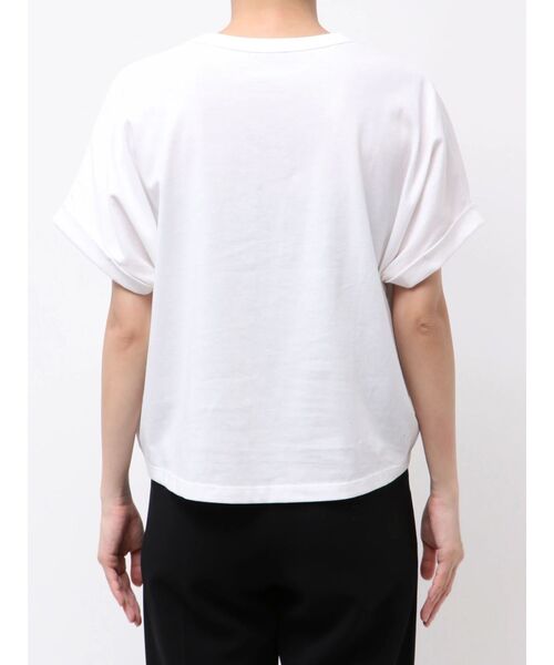 ELENDEEK（エレンディーク）の「ロールアップTカットソー【速乾/汗シミ防止】（Tシャツ/カットソー・レディース・ボルドー/オフホワイト/チャコールグレー・FREE）」の16枚目の写真