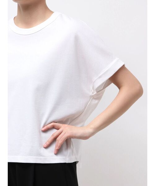 ELENDEEK（エレンディーク）の「ロールアップTカットソー【速乾/汗シミ防止】（Tシャツ/カットソー・レディース・ボルドー/オフホワイト/チャコールグレー・FREE）」の14枚目の写真