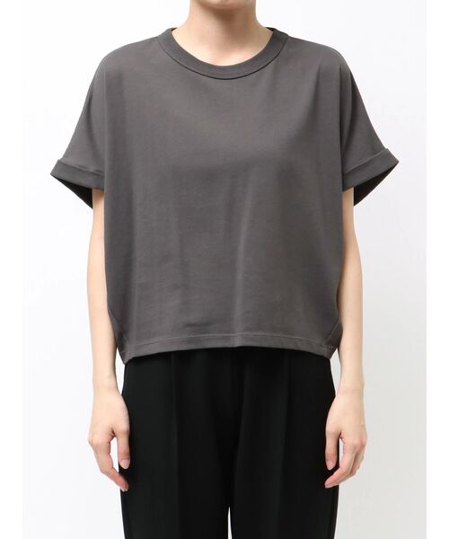 ELENDEEK（エレンディーク）の「ロールアップTカットソー【速乾/汗シミ防止】（Tシャツ/カットソー・レディース・ボルドー/オフホワイト/チャコールグレー・FREE）」の11枚目の写真