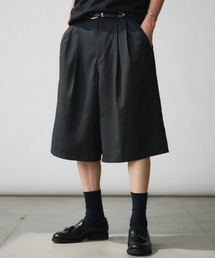Adoon plain | Two-Tuck Wide Stripe Shorts / 2タックワイドストライプショーツ/ショートパンツ(その他パンツ)