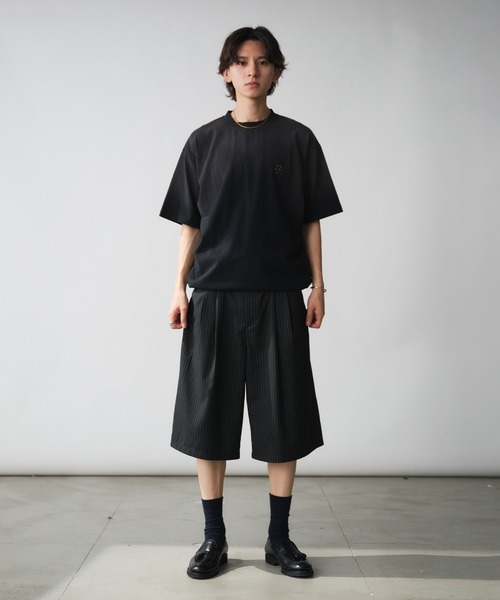 【タグ付き】PLAN C ショートパンツ ストライプ イタリア製 タフタストライプショーツ | 【Plan C】プラン シー 公式