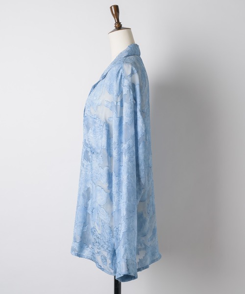 yae(ヤエ)の「Relax jacquard shirt / リラックスジャガードシャツ(シャツ/ブラウス・レディース・ブラック/ライトブルー・FREE)」の14枚目の写真